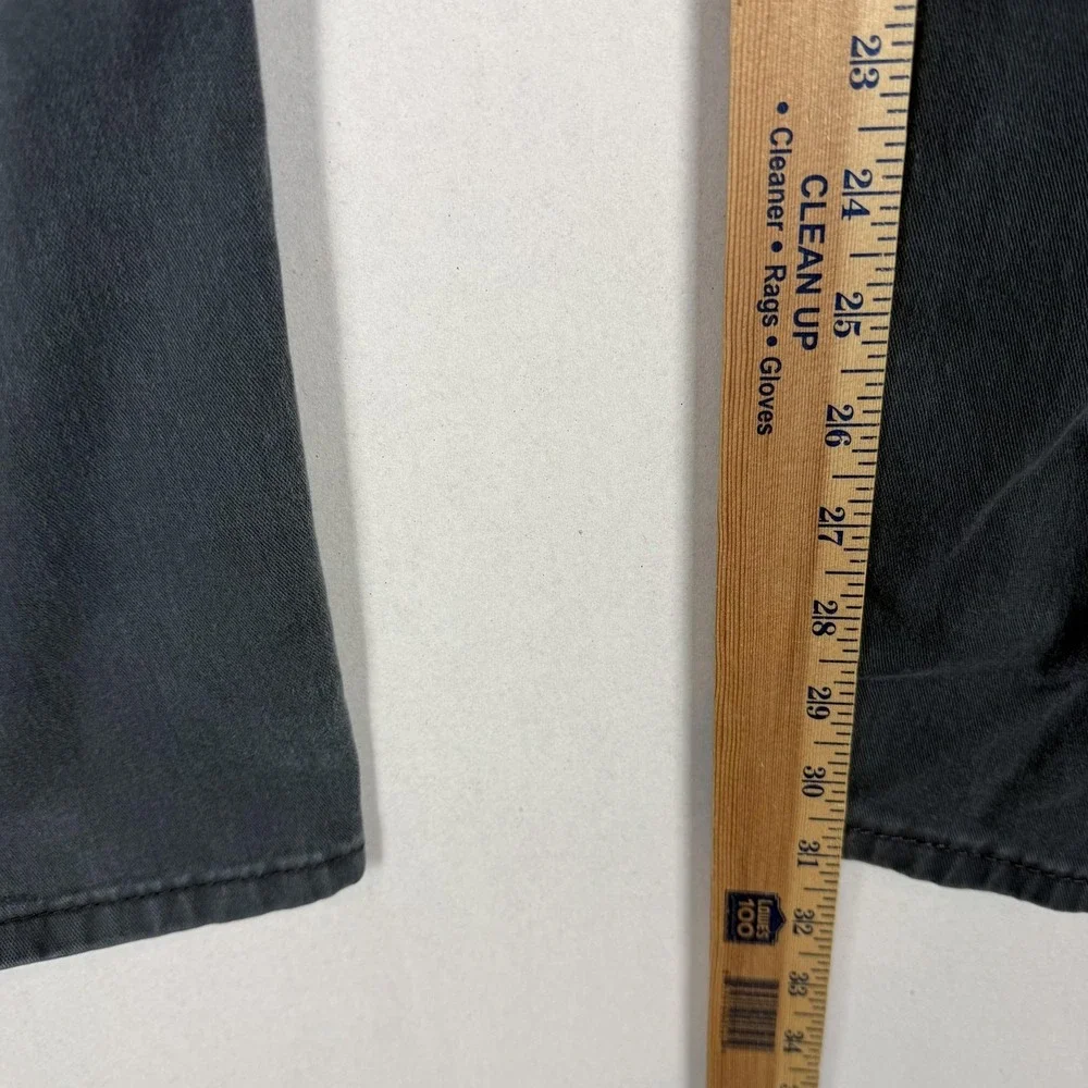 Levi's 502 Jeans Mens 42x32 Gray Charcoal Wash Regular Tapered Stretch Denim